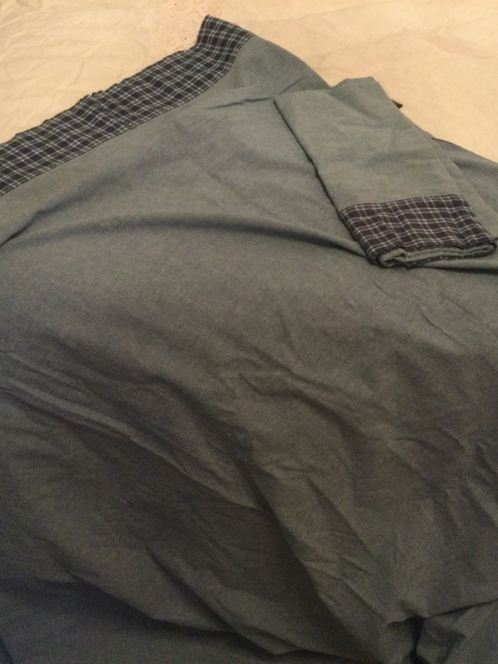 Ralph Lauren Blue Chambray Twin Sheet + Pillow case